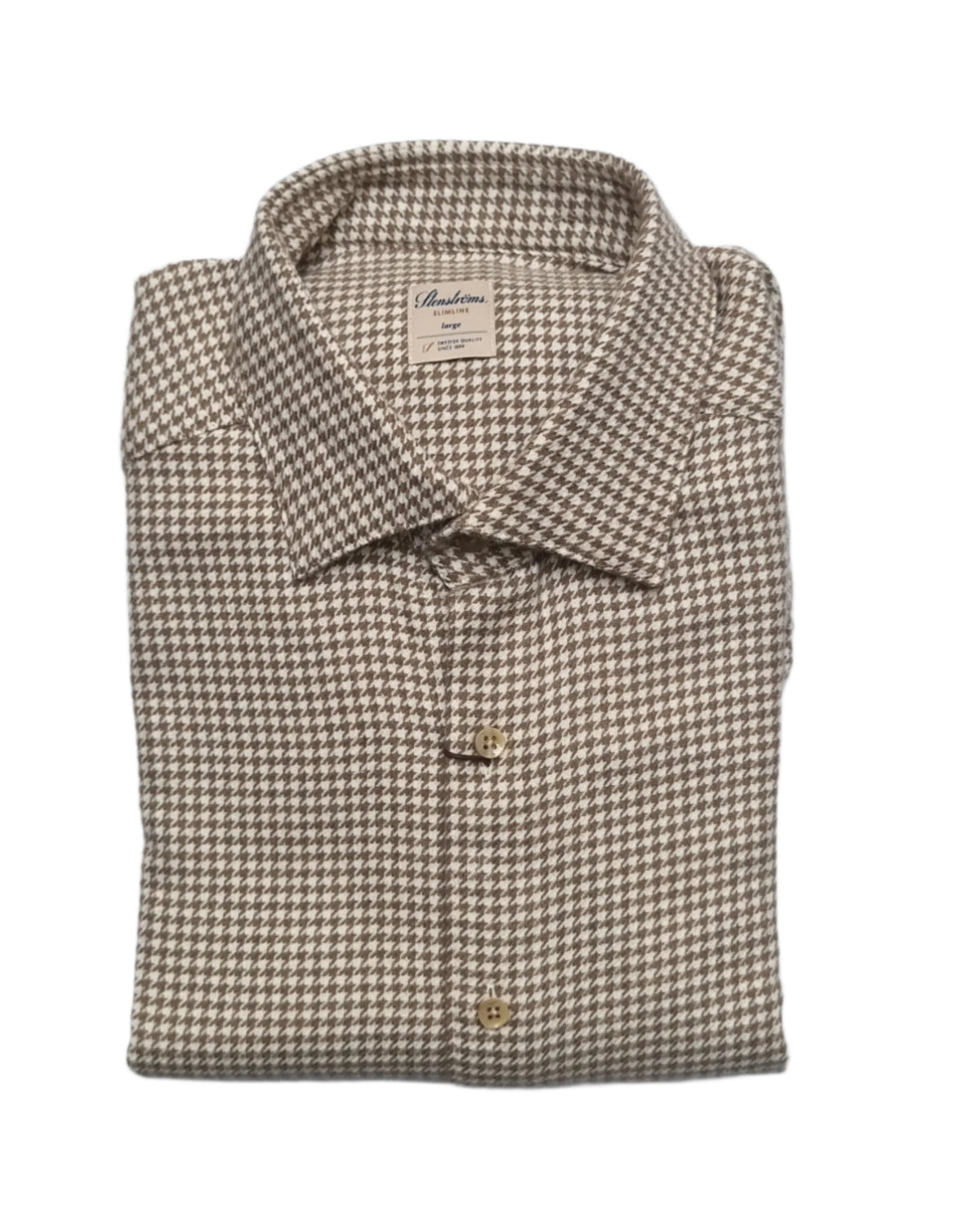 Stenstroms Puppytooth Shirt combines a classic pattern with modern tailoring, making it a standout piece in any casual wardrobe. Crafted from premium cotton,