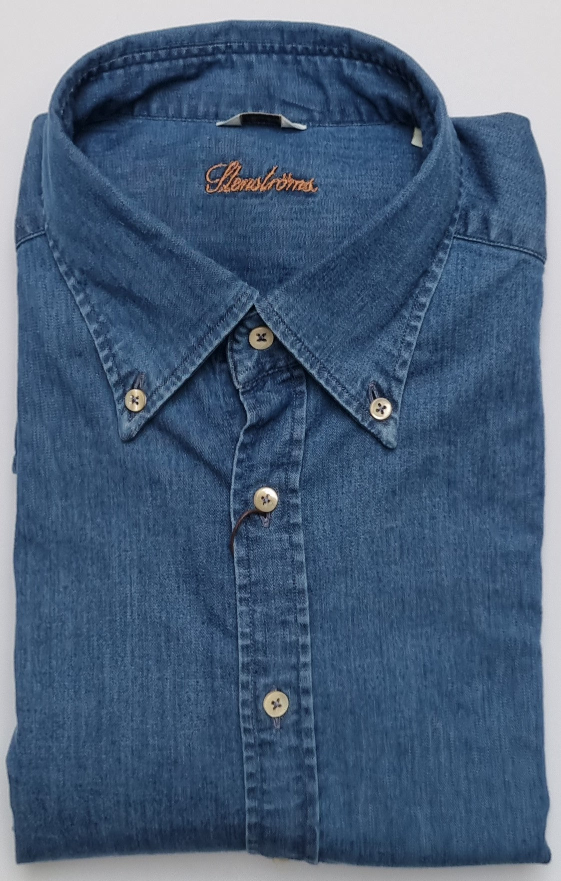 Upgrade your casual wardrobe with the Stenströms Denim Shirt. Crafted from premium denim for a comfortable and durable fit, this classic button-down shirt is perfect for any occasion.