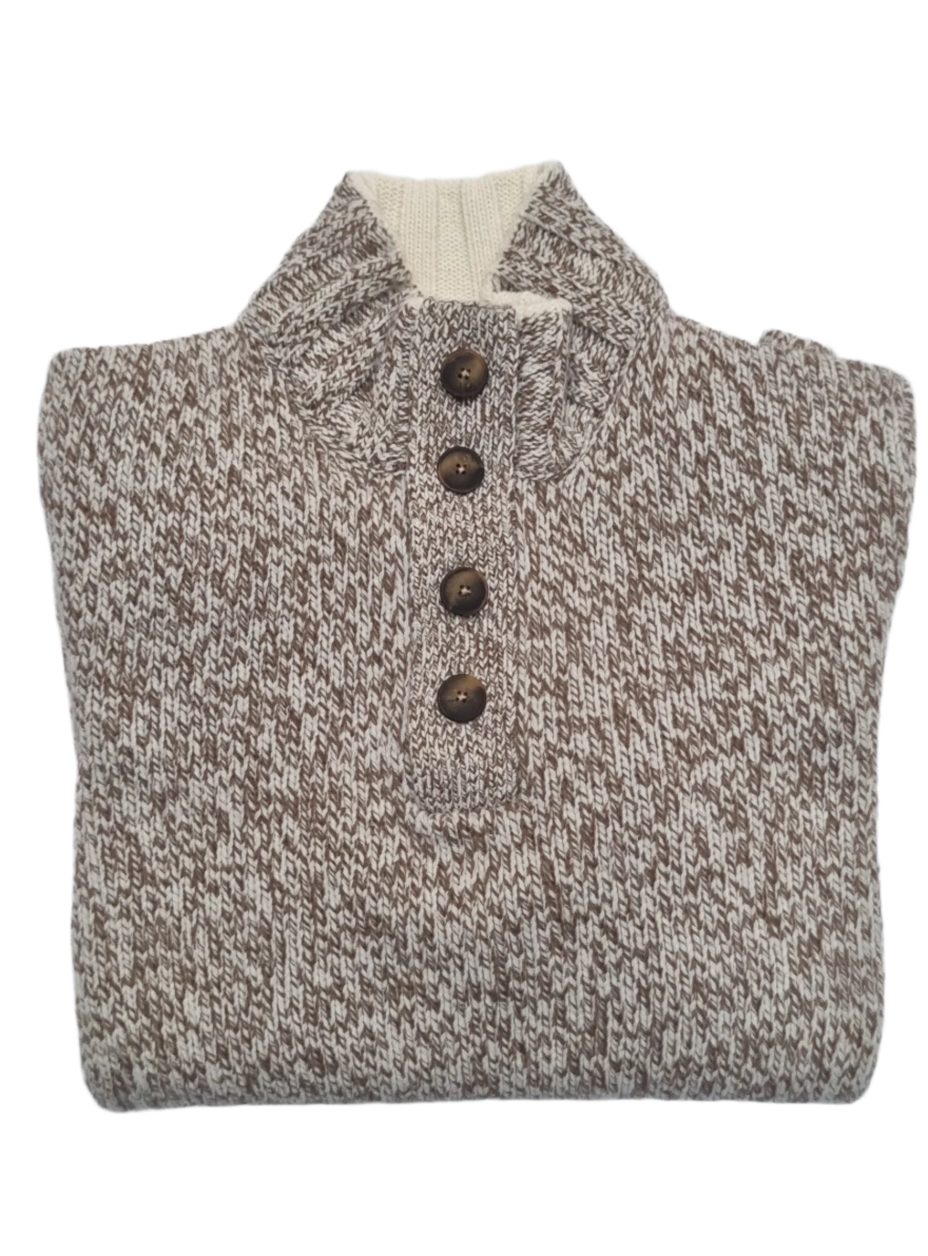 Gran Sasso Button Neck Sweater blends timeless elegance with modern comfort, making it a perfect choice for any wardrobe. 