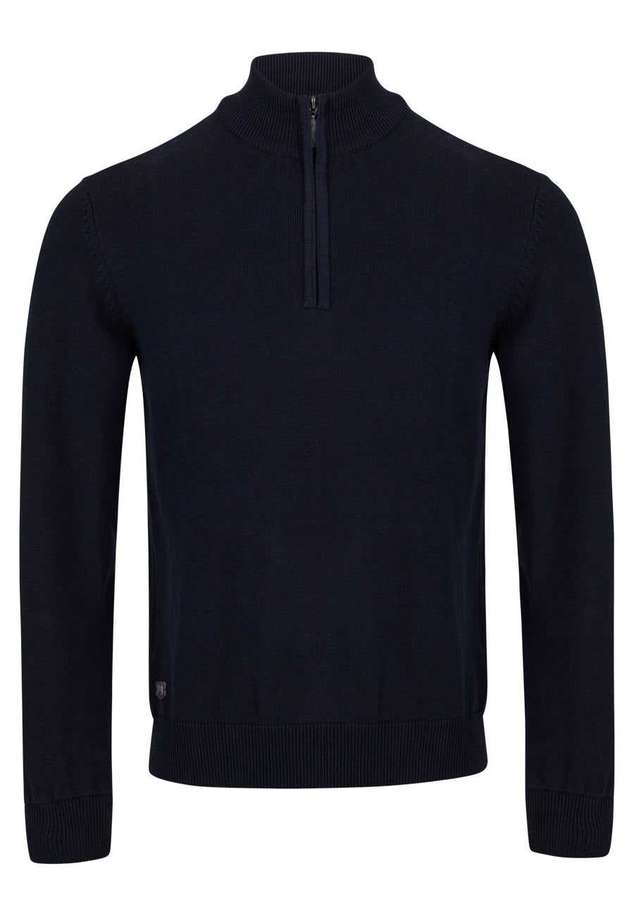 Sixth Sense Andrew Half Zip Sweater is the perfect blend of style and practicality, offering a modern take on classic knitwear. Crafted from high-quality fabric, this 1/2 zip jumper provides warmth and versatility, 