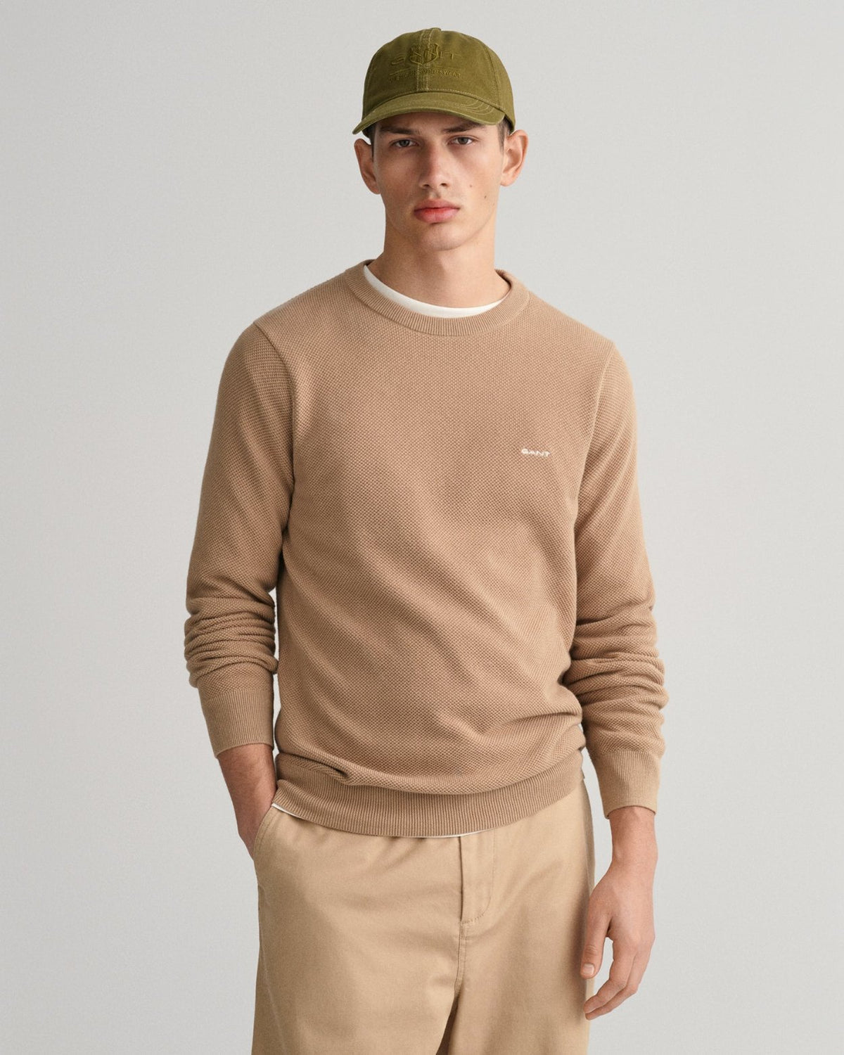 Cotton Pique Crew neck sweater - Gant