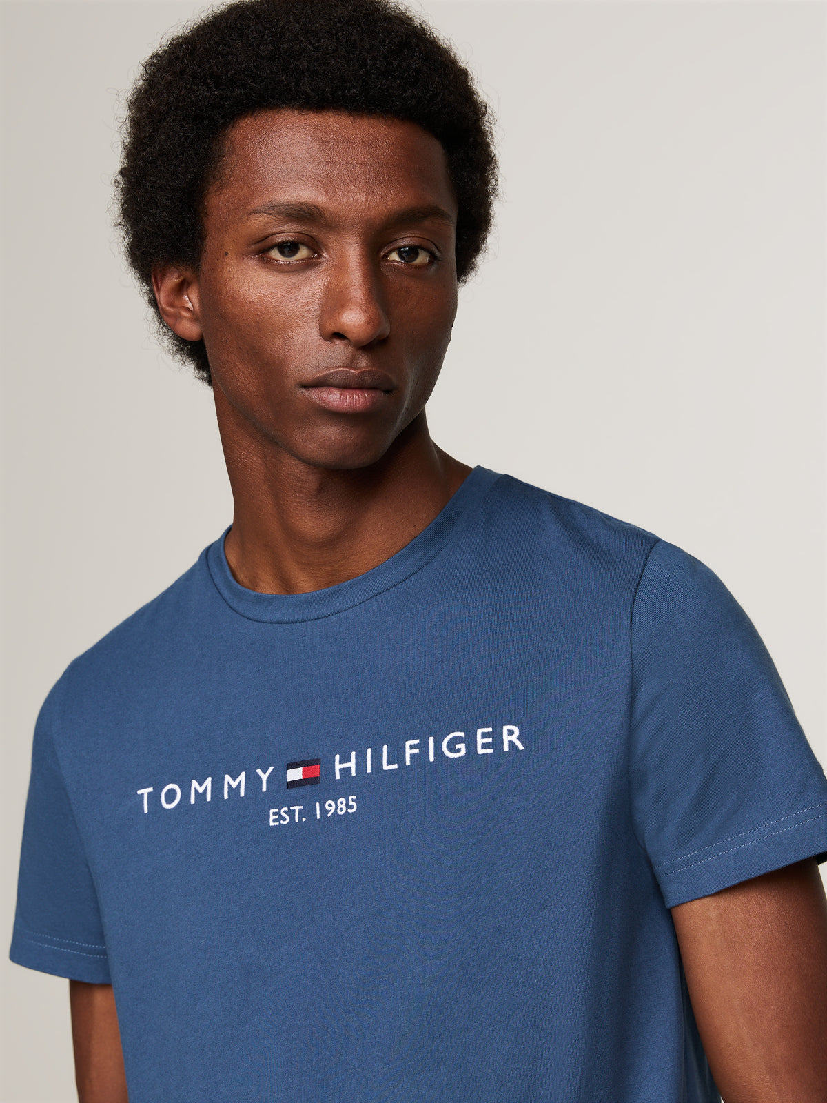 Tommy Hilfiger -  LOGO TEE Blue