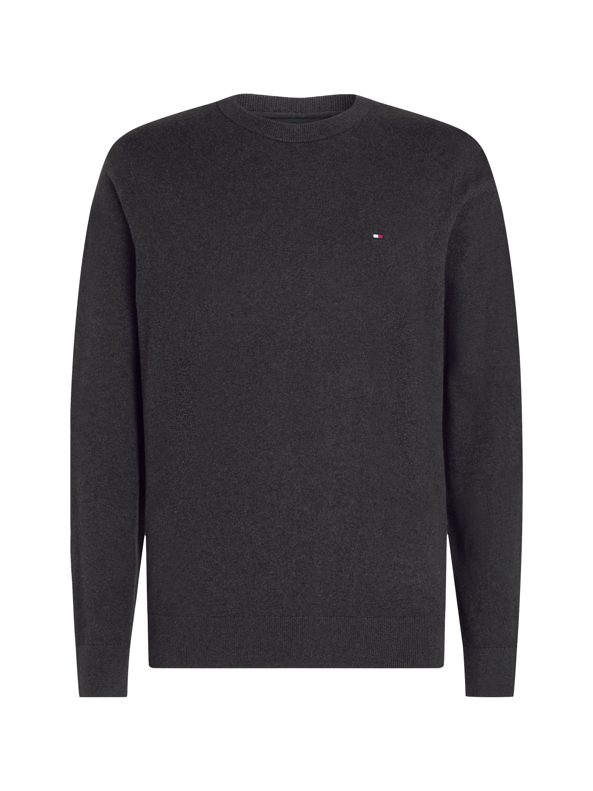 Elevate your knitwear collection with this versatile jumper – the heathered design is knitted from cotton with a touch of cashmere.