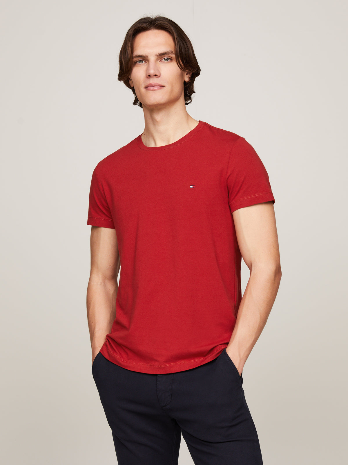 Tommy Hilfiger Stretch Slim Fit Tee - Red