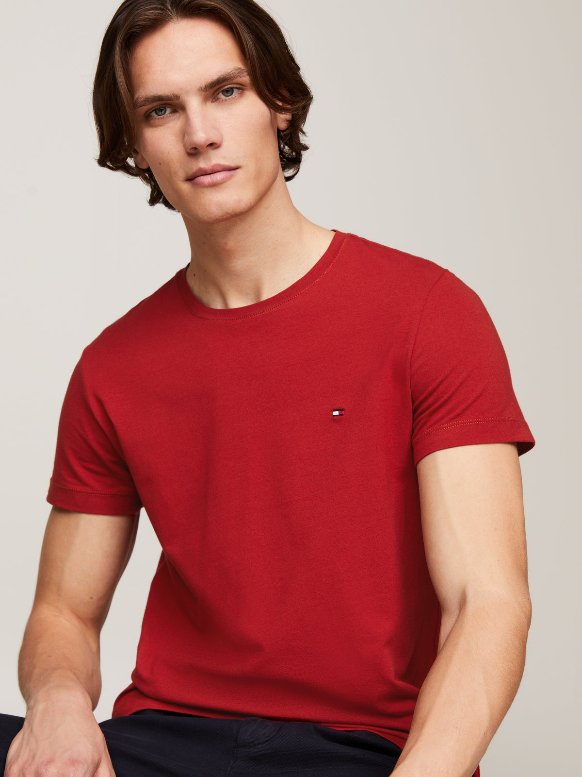 Tommy Hilfiger Stretch Slim Fit Tee - Red