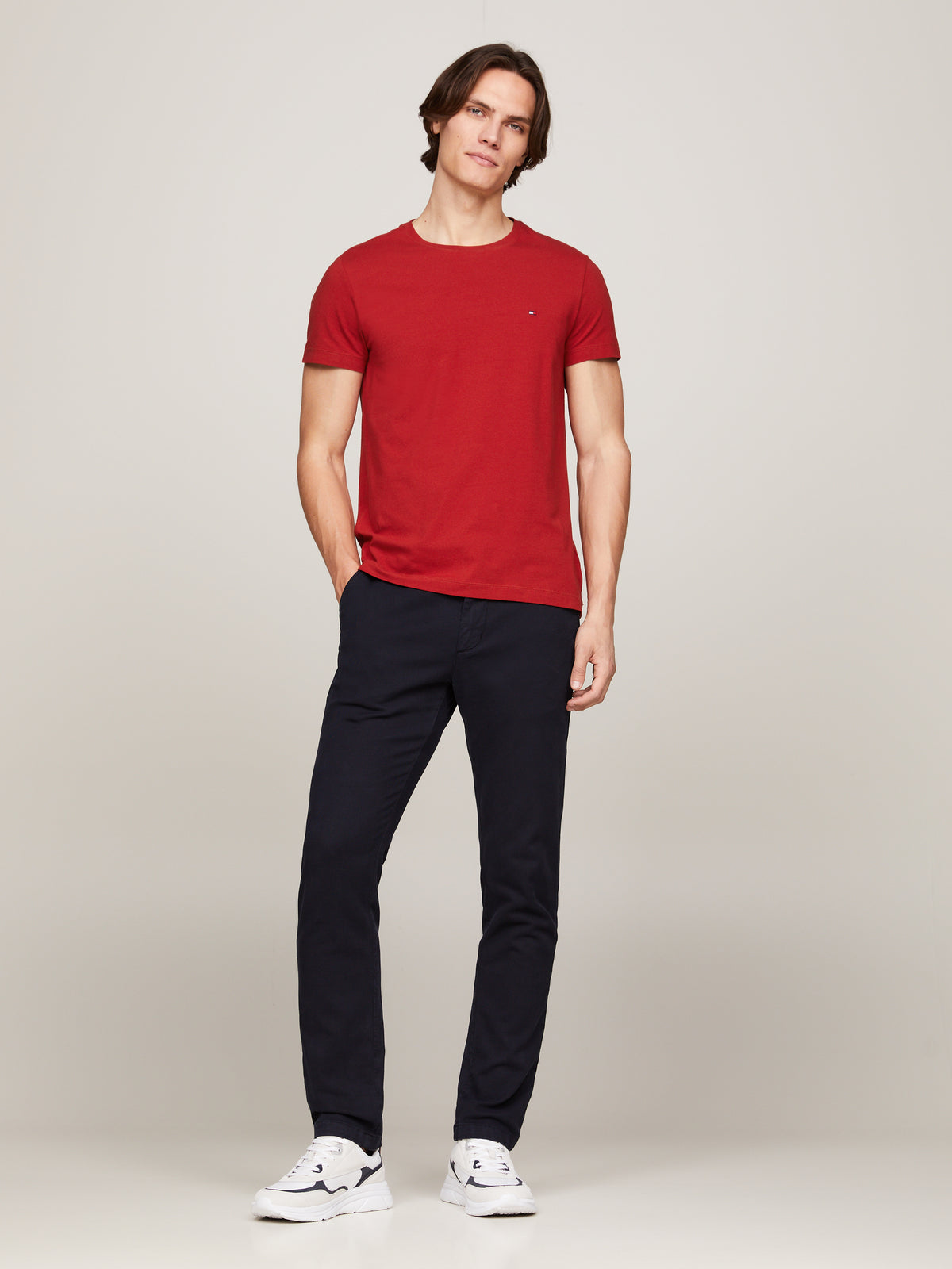 Tommy Hilfiger Stretch Slim Fit Tee - Red