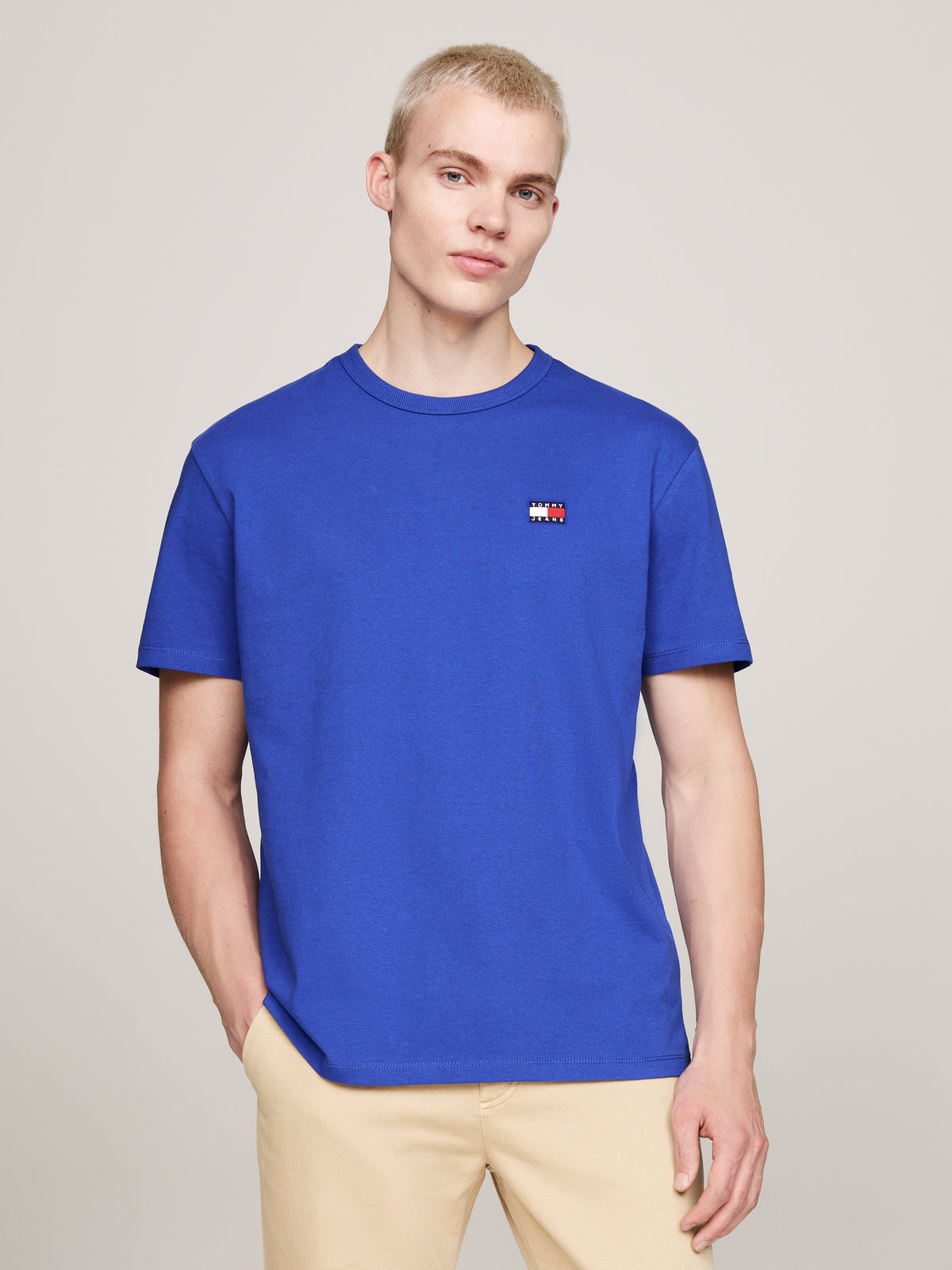 Tommy Jeans - badge tee, short sleeve tops-crew neck t-shirt  Blue