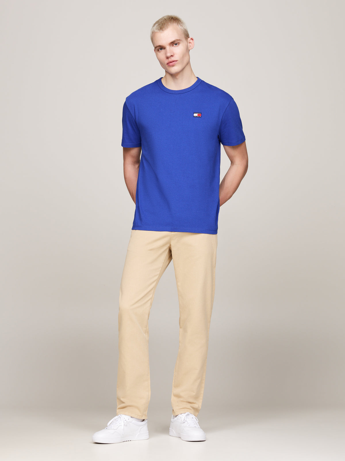 Tommy Jeans - badge tee, short sleeve tops-crew neck t-shirt  Blue