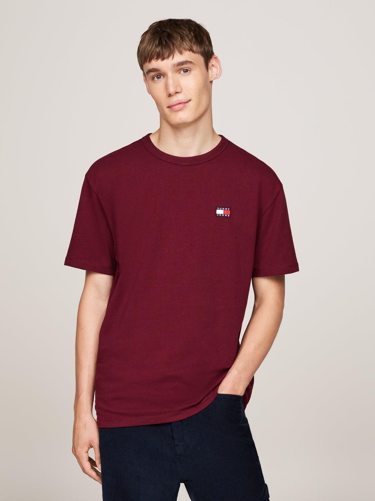 Tommy Jeans - badge tee, short sleeve tops-crew neck t-shirt 