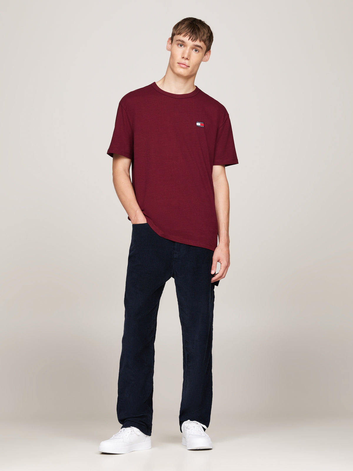 Tommy Jeans - badge tee, short sleeve tops-crew neck t-shirt 