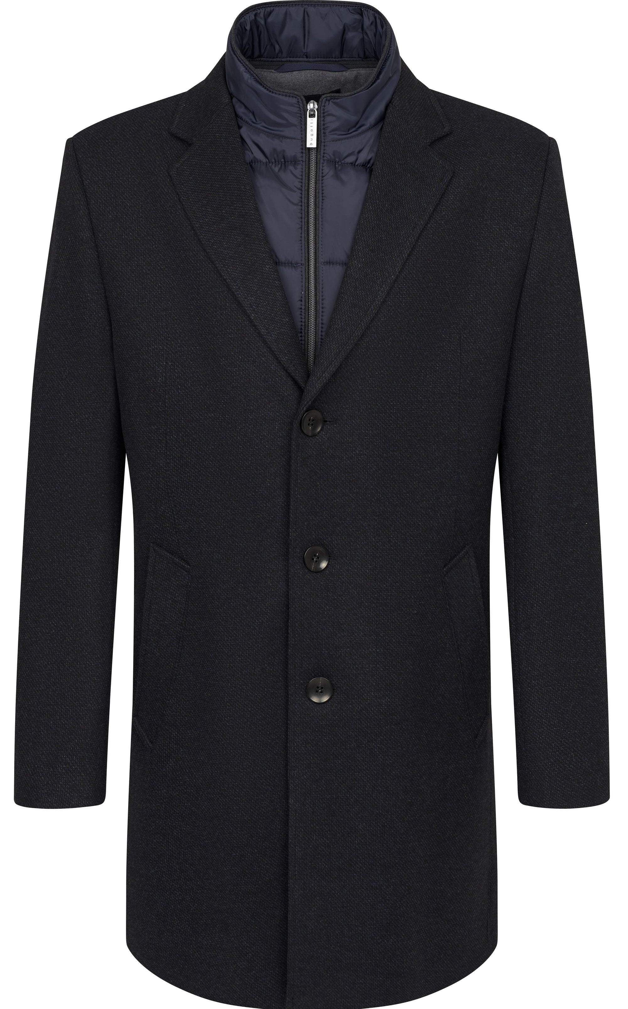 Bugatti Wool Overcoat is a luxurious blend of warmth and sophistication, perfect for elevating your outerwear collection. Constructed from premium wool, this overcoat provides comfort and insulation