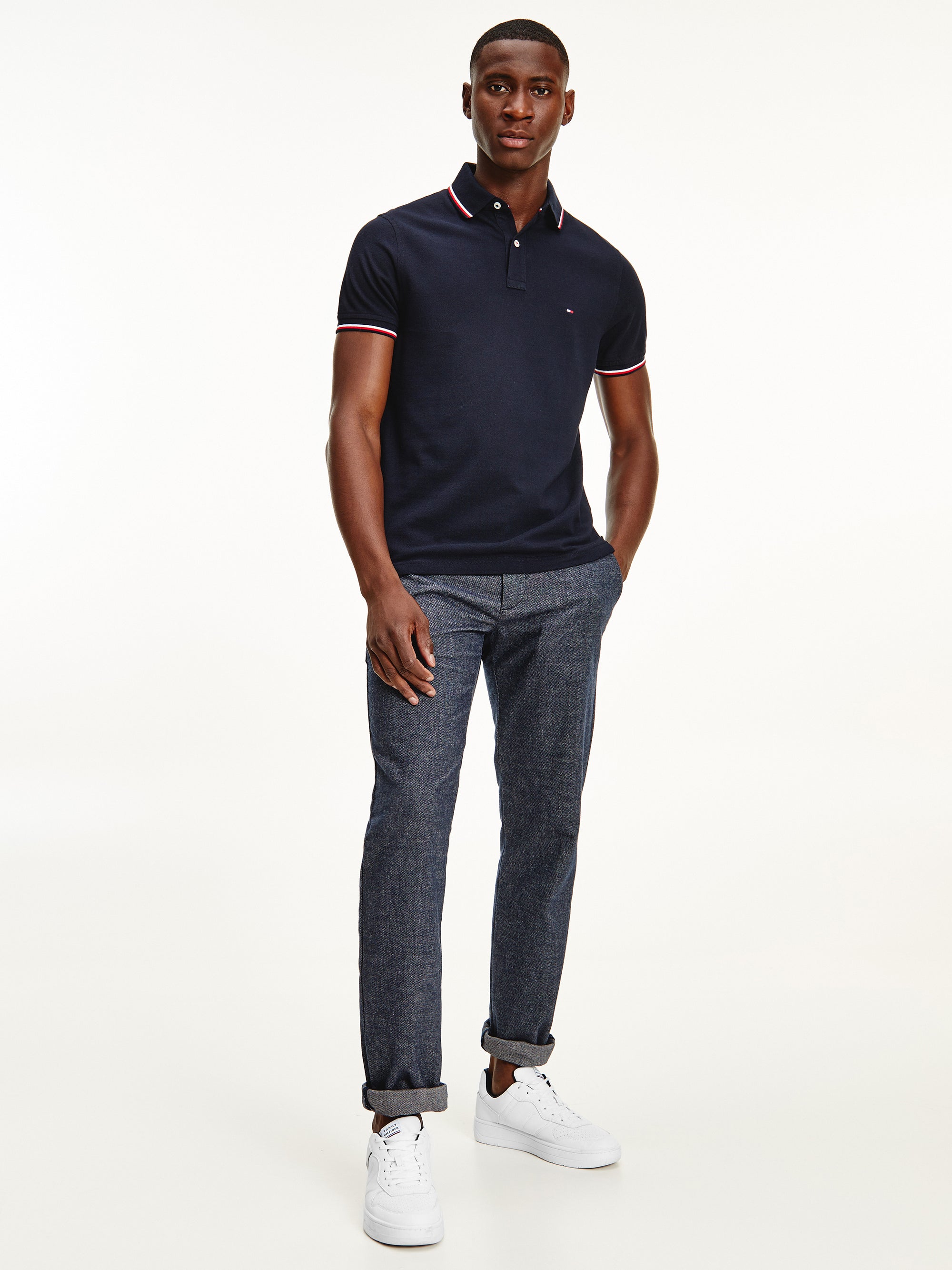 Organic Tipped Slim Fit Polo